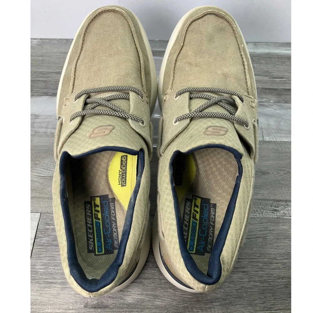 Skechers Mens Classic Fit  Boat Shoes Air Cooled Memory Foam 65896 Size 10.5